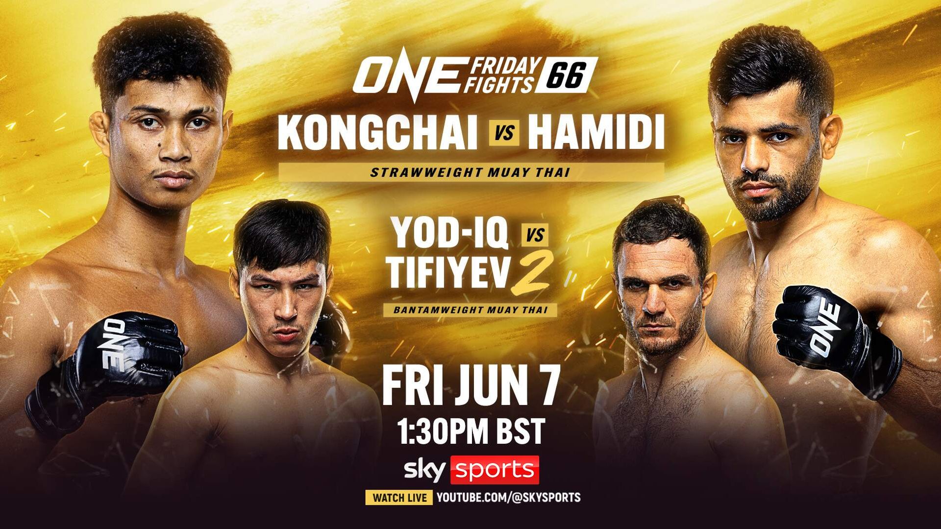 ONE Friday Fights 66: Kongchai Chanaidonmueang faces Akram Hamidi at Lumpinee Boxing Stadium in Bangkok | WWE News