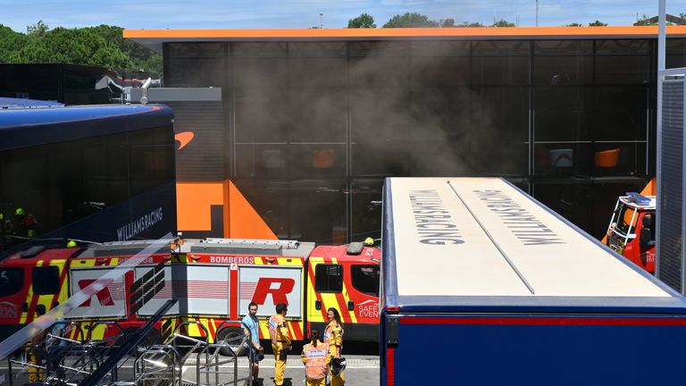 Spanish Grand Prix: McLaren hospitality suite evacuated due to fire | F1 News