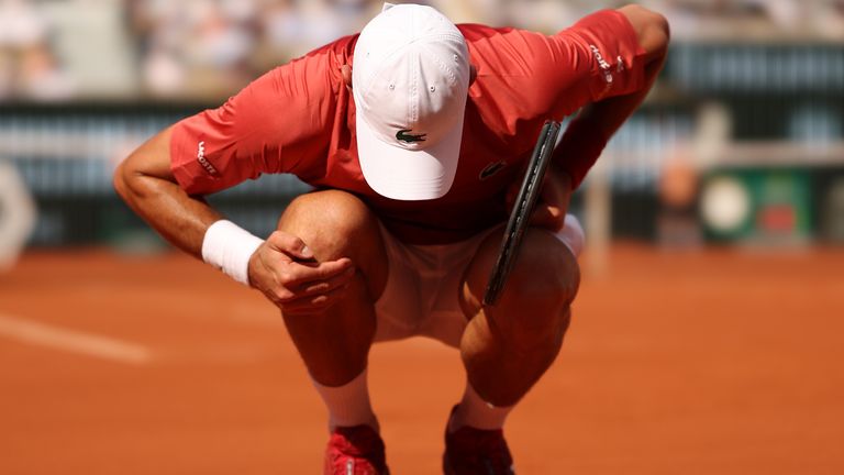 Novak Djokovic: Defending champion isn’t sure he can continue at the French Open after injuring right knee | Tennis News