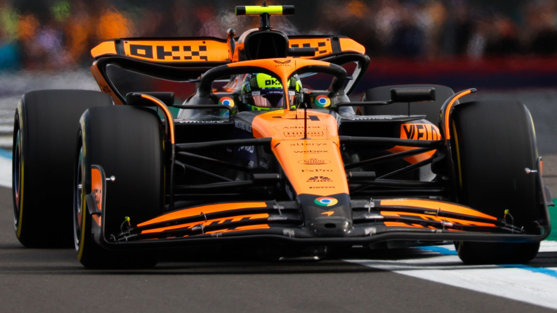 British GP: Lando Norris completes Friday practice double for fast McLaren with Max Verstappen trailing in Practice Two | F1 News